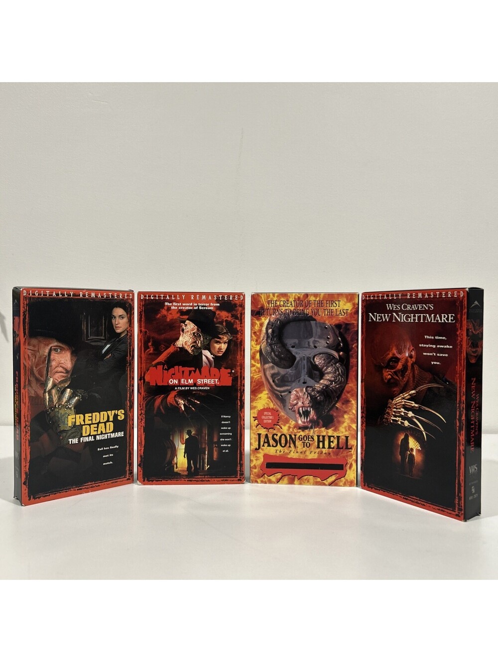 Vintage Horror VHS Lot 4 Slasher Films Nightmare On Elm And Jason Goes To Hell